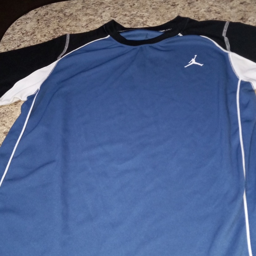 Jordan Blue and Black Athletic Shirt